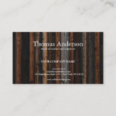 プロフェッショナル木目素朴大工 名刺 (裏面)