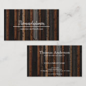 プロフェッショナル木目素朴大工 名刺 (正面/裏面)