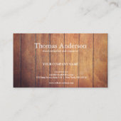 プロフェッショナル木目素朴大工 名刺 (裏面)