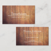 プロフェッショナル木目素朴大工 名刺 (正面/裏面)