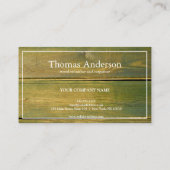 プロフェッショナル木目素朴大工 名刺 (裏面)