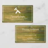 プロフェッショナル木目素朴大工 名刺 (正面/裏面)