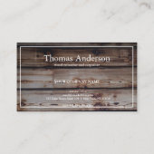 プロフェッショナル木目素朴大工 名刺 (裏面)