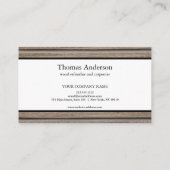 プロフェッショナル木目素朴大工 名刺 (裏面)