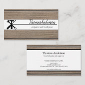 プロフェッショナル木目素朴大工 名刺 (正面/裏面)