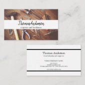 プロフェッショナル木目素朴大工 名刺 (正面/裏面)