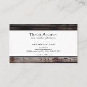 プロフェッショナル木目素朴大工 名刺 (裏面)