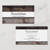 プロフェッショナル木目素朴大工 名刺 (正面/裏面)