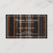 プロフェッショナル木目素朴大工 名刺 (裏面)