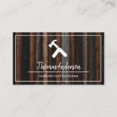 プロフェッショナル木目素朴大工 名刺 (正面)