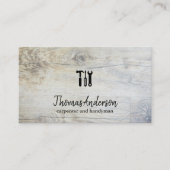 プロフェッショナル木目素朴大工 名刺 (正面)