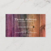 プロフェッショナル木目素朴大工 名刺 (裏面)