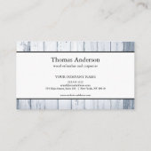 プロフェッショナル木目素朴大工 名刺 (裏面)