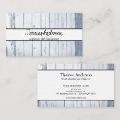 プロフェッショナル木目素朴大工 名刺 (正面/裏面)