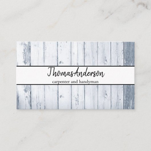 プロフェッショナル木目素朴大工 名刺 (正面)