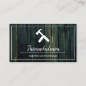 プロフェッショナル木目素朴大工 名刺 (正面)