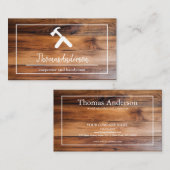 プロフェッショナル木目素朴大工 名刺 (正面/裏面)