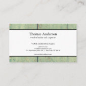 プロフェッショナル木目素朴大工 名刺 (裏面)