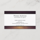 プロフェッショナル木目素朴大工 名刺 (裏面)