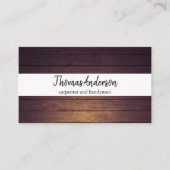 プロフェッショナル木目素朴大工 名刺 (正面)