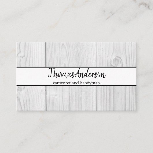 プロフェッショナル木目素朴大工 名刺 (正面)