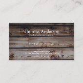 プロフェッショナル木目素朴大工 名刺 (裏面)