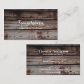 プロフェッショナル木目素朴大工 名刺 (正面/裏面)