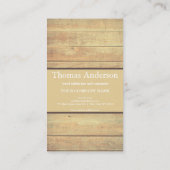 プロフェッショナル木目風化木材ミニマリスト 名刺 (裏面)