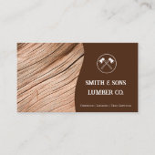 プロフェッショナル木目AXロゴ製材会社 名刺 (正面)