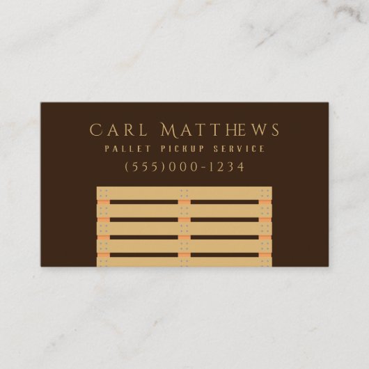 プロフェッショナル木製パレットクレート 名刺 (正面)