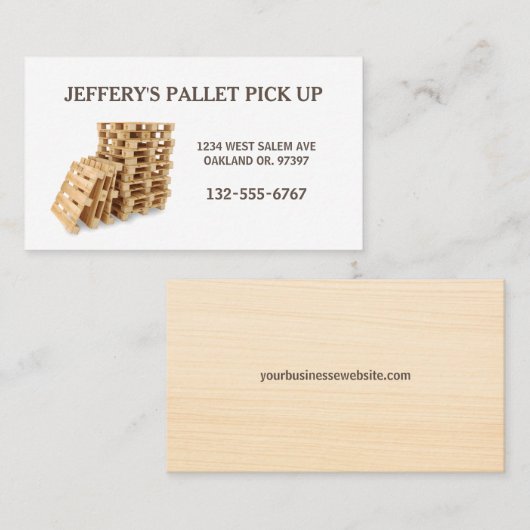 プロフェッショナル木製パレットクレート 名刺 (正面/裏面)