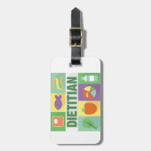 プロフェッショナル栄養士アイコニック設計 ラゲッジタグ (正面縦)