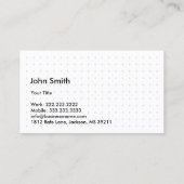 プロフェッショナル梱包および移動名刺 名刺 (裏面)