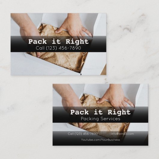プロフェッショナル梱包船移動サービス 名刺 (正面/裏面)