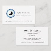 プロフェッショナル検眼ブルーアイリスアポイントメント 予約カード (正面/裏面)