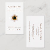 プロフェッショナル検眼用アポイントメント茶色い目 名刺 (正面/裏面)
