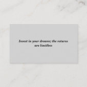 プロフェッショナル業 名刺 (裏面)