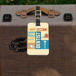 プロフェッショナル歯医者アイコニック設計 ラゲッジタグ