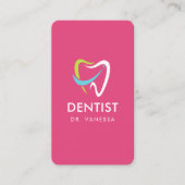 プロフェッショナル歯科の歯のロゴ歯科用Qrコード 名刺 (正面)