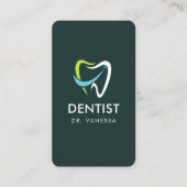 プロフェッショナル歯科の歯のロゴ歯科用Qrコード 名刺 (正面)