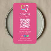 プロフェッショナル歯科の歯のロゴ歯科用Qrコード 名刺