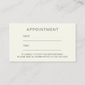 プロフェッショナル歯科アポイントメントアラーム 予約カード (裏面)