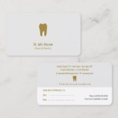 プロフェッショナル歯科アポイントメントカード |歯医者 予約カード (正面/裏面)