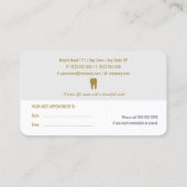 プロフェッショナル歯科アポイントメントカード |歯医者 予約カード (裏面)