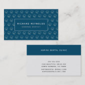 プロフェッショナル歯科クリニック歯型オン青 名刺 (正面/裏面)