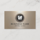 プロフェッショナル歯科ブラシ付き金ゴールド金属歯科用 名刺 (正面)