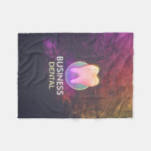 プロフェッショナル歯科医科歯科バラ金ゴールド歯 フリースブランケット (正面(横))