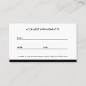 プロフェッショナル歯科医 – デンタルケアアポイントメント 予約カード (裏面)