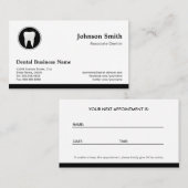 プロフェッショナル歯科医 – デンタルケアアポイントメント 予約カード (正面/裏面)