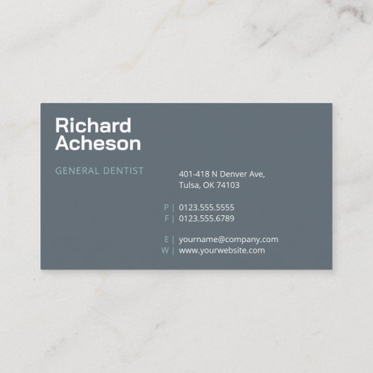 プロフェッショナル歯科医 | デンタルケアサービス 名刺 (裏面)